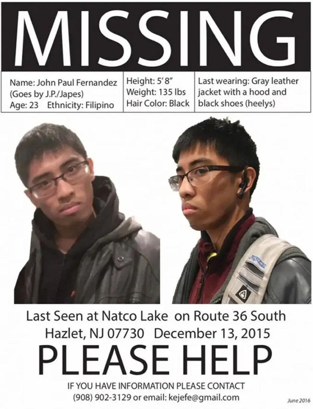 Remains of college student who went missing in 2015 found on NJ bike trail