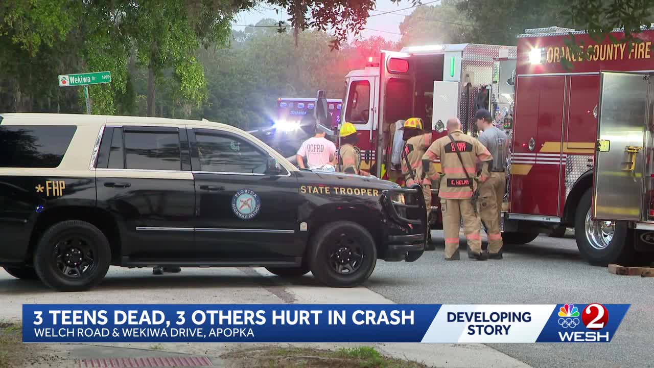 3 teens dead, 3 others hurt in Apopka crash