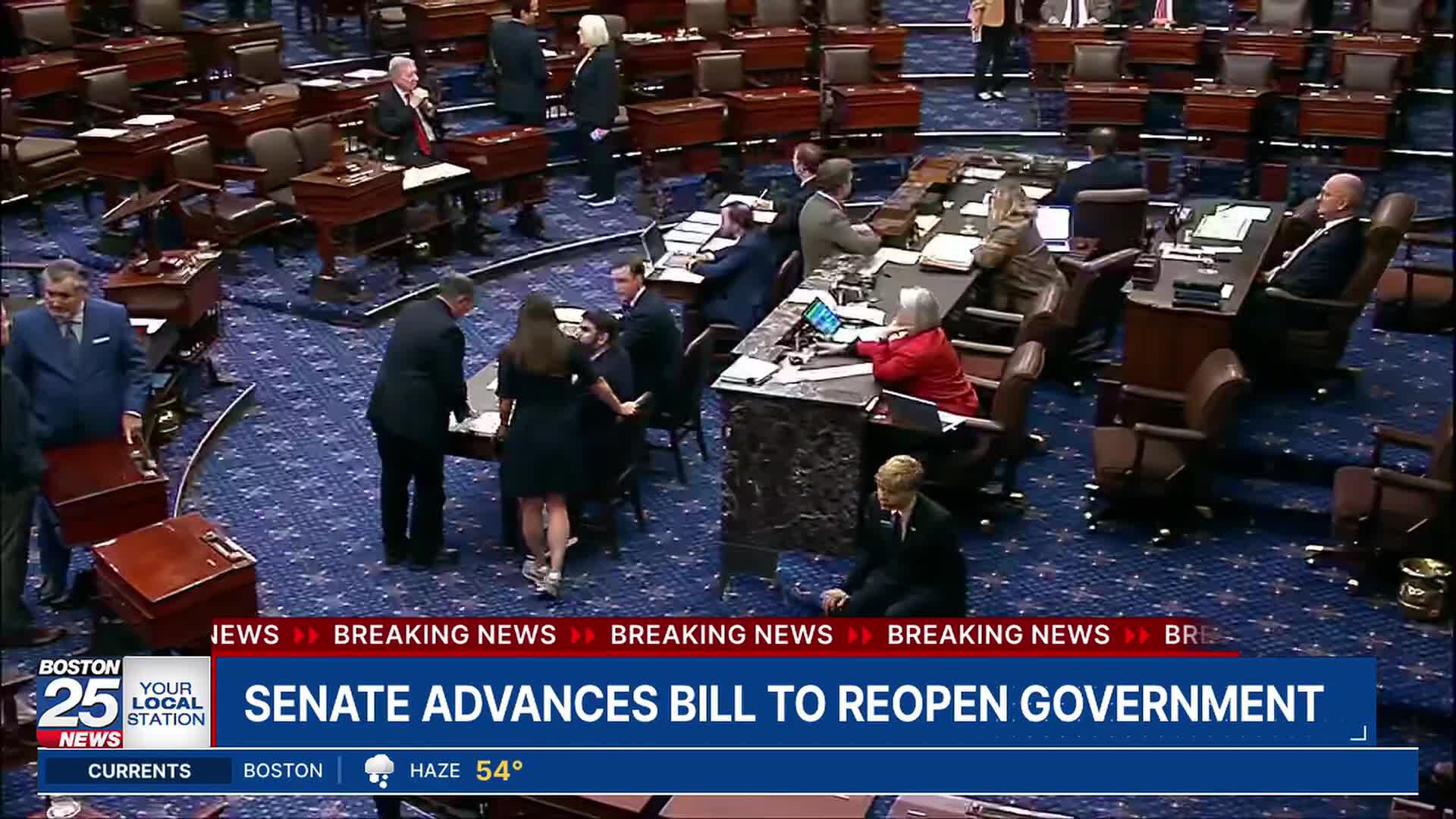 Senate takes first step toward ending the government shutdown