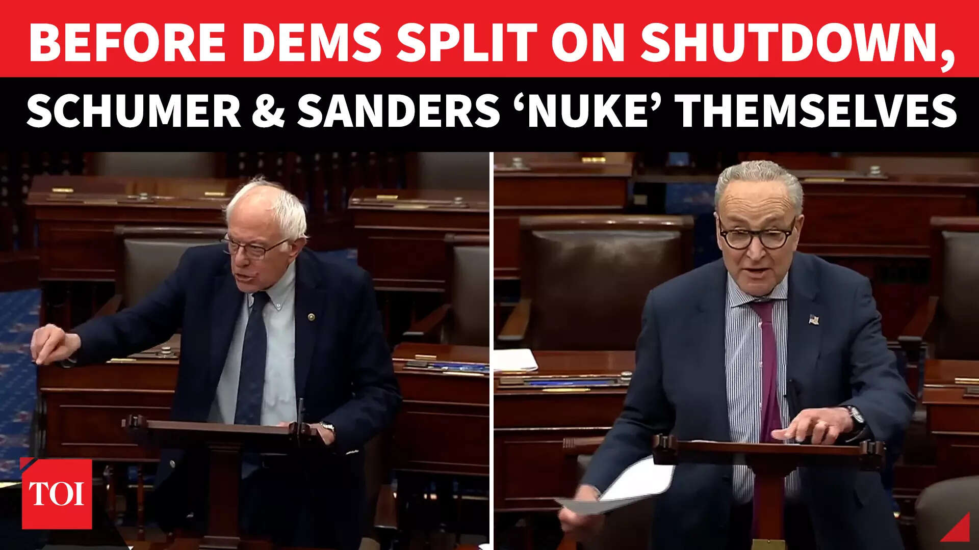 ‘AMERICA WILL EXPLODE’: Schumer & Sanders On US Senate Floor Before ...