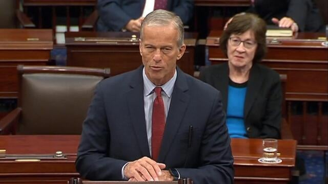 Watch: Thune says he's hopeful government shutdown will end ahead of ...