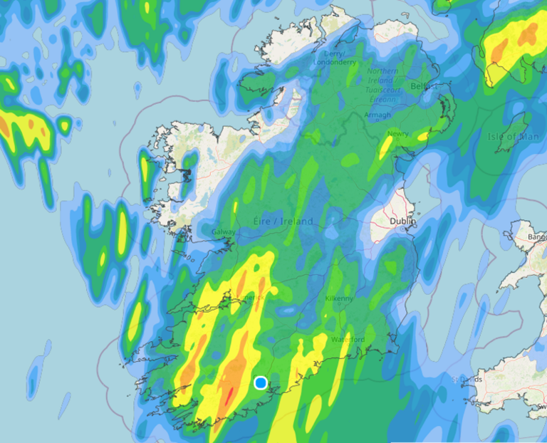 Status Yellow rain warning to come into force for eight counties tomorrow