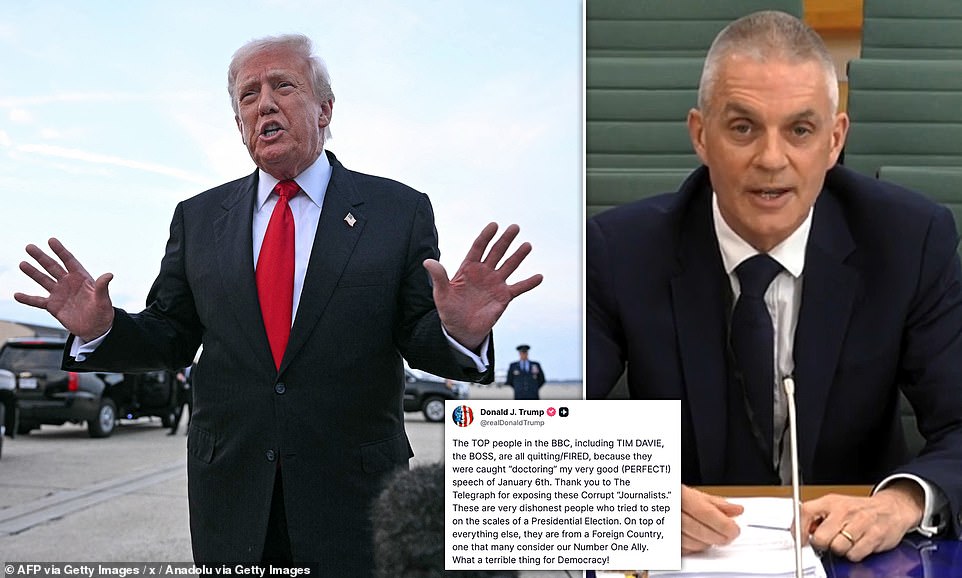 Trump slams 'corrupt' BBC amid bosses' resignations