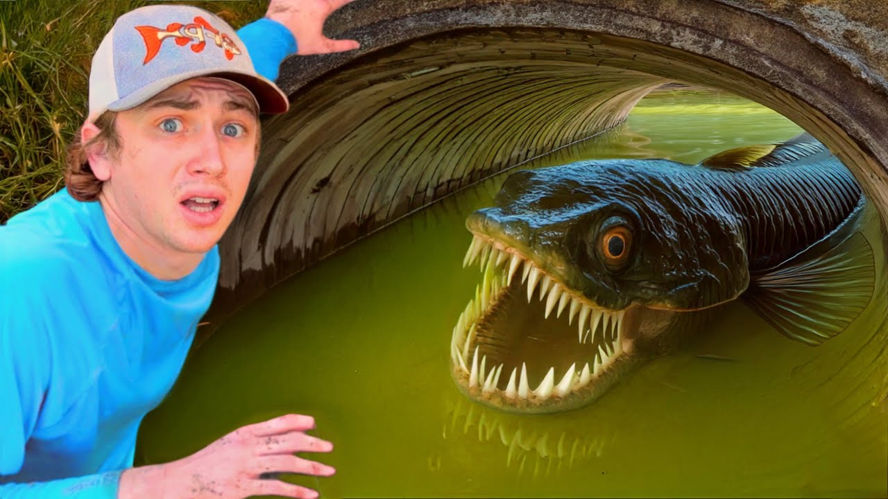 I found a monster living in a creepy tunnel!