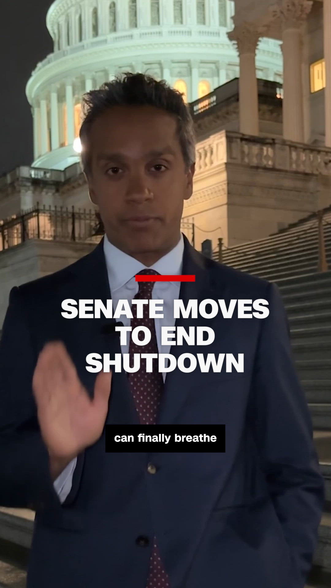 Senate votes to take key step to end government shutdown