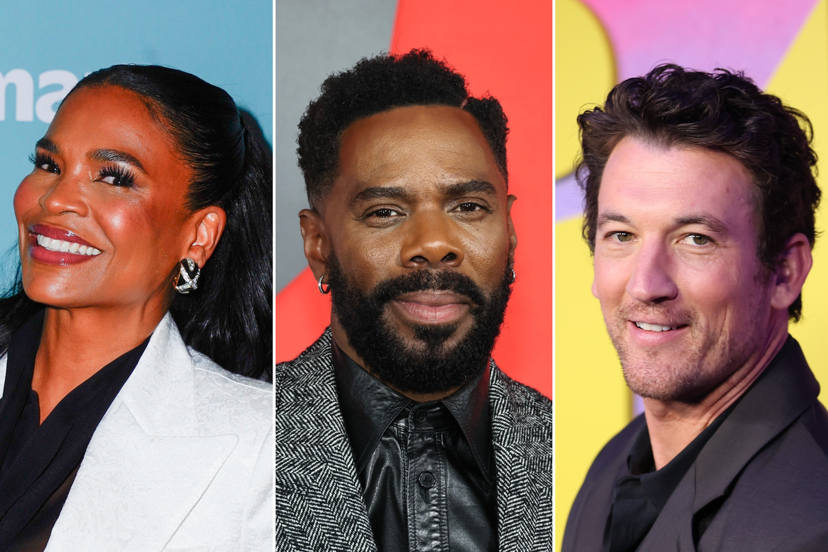 (L-R) Nia Long, Coleman Domingo, and Miles Teller (Photo by Sergi Alexander/Getty Images, Photo by Jamie McCarthy/Getty Images, and Photo by Michael Loccisano/Getty Images)