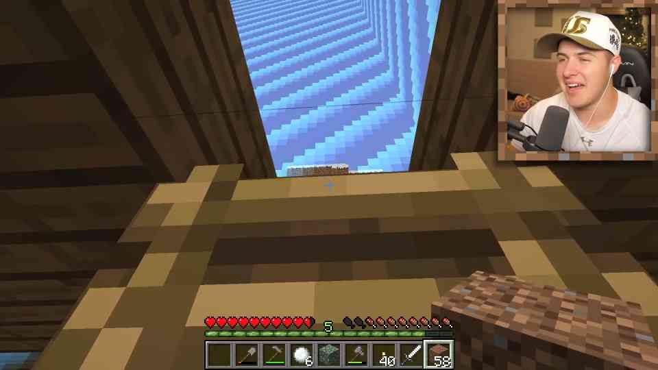 BeckBroJack takes on a 1x1 barrier challenge in Minecraft