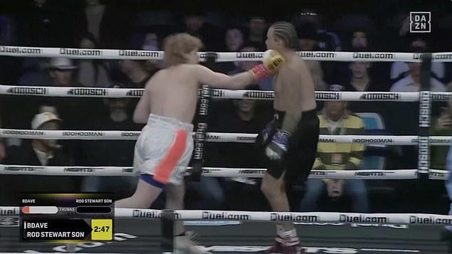 Rod Stewart's son, 45, is knocked out within FIFTEEN SECONDS of boxing ...
