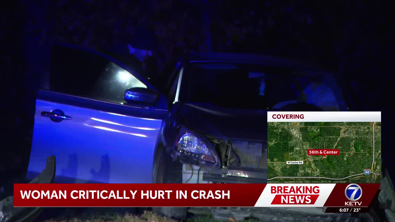Sunday night crash sends woman to hospital with critical injuries