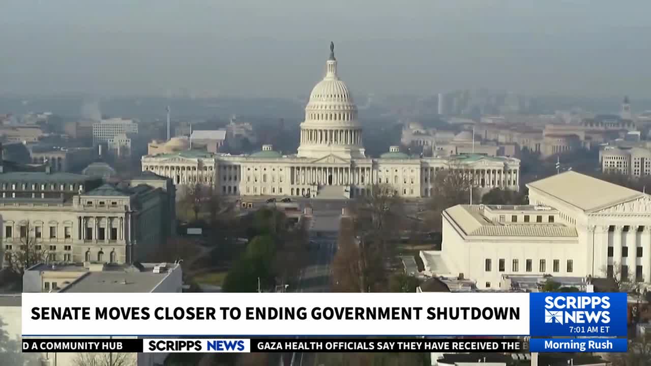 Senate moves closer to ending government shutdown