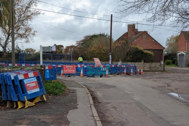 Road closed due to flooding issues