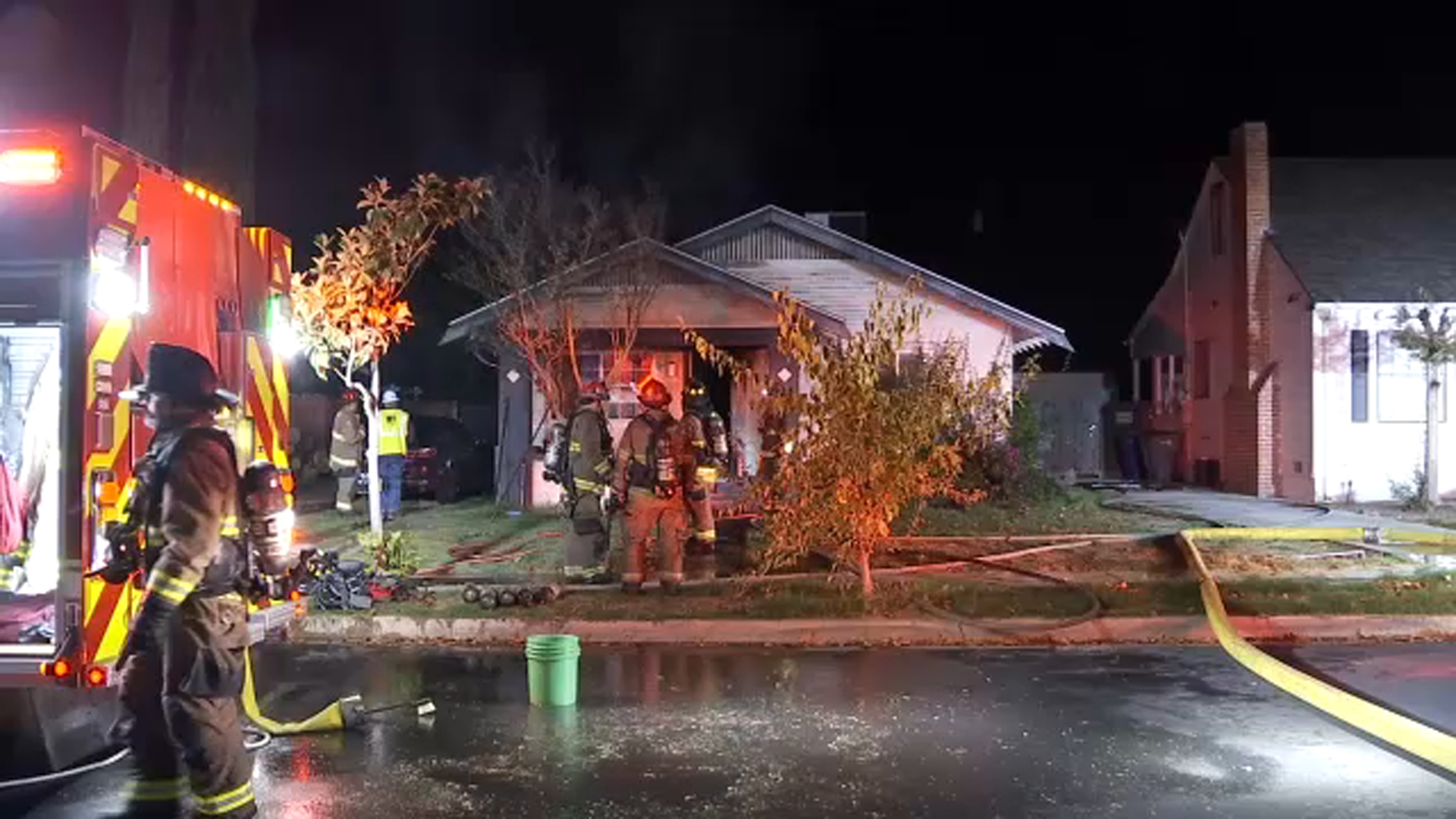 Family displaced following house fire in central Fresno