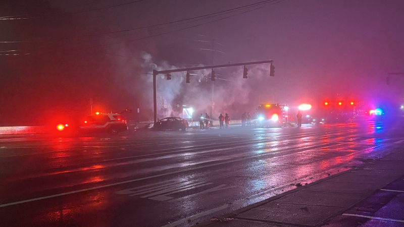 Driver killed in fiery Warwick crash