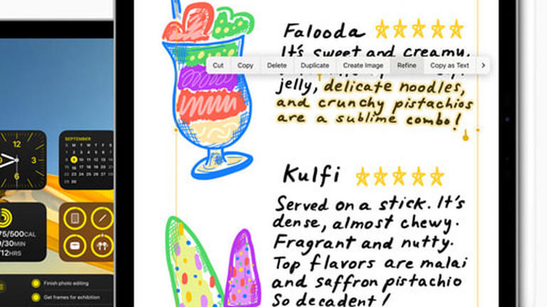 An image on an iPad that is having its text copied by the user.