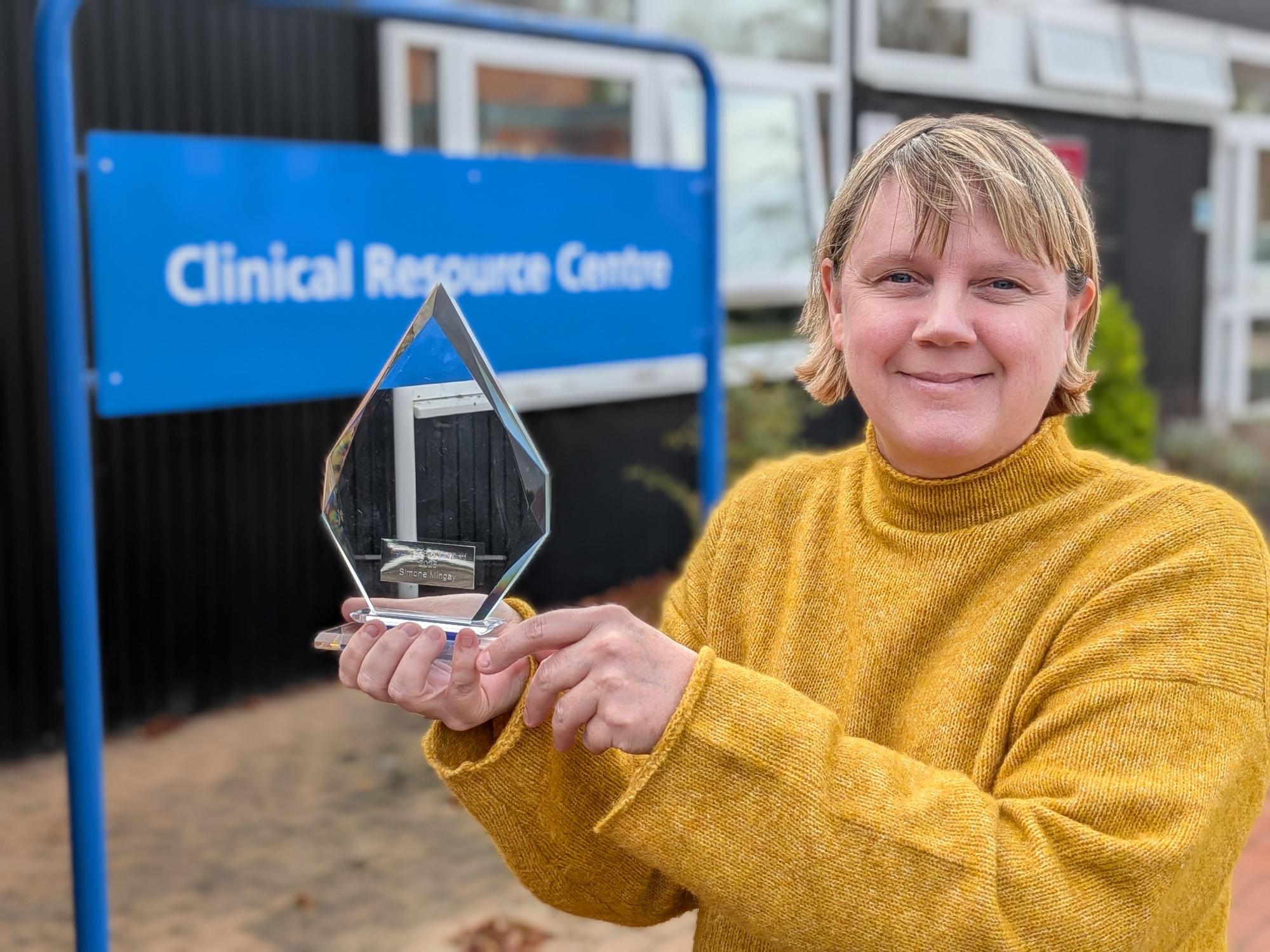 NHS award for dedicated Simone