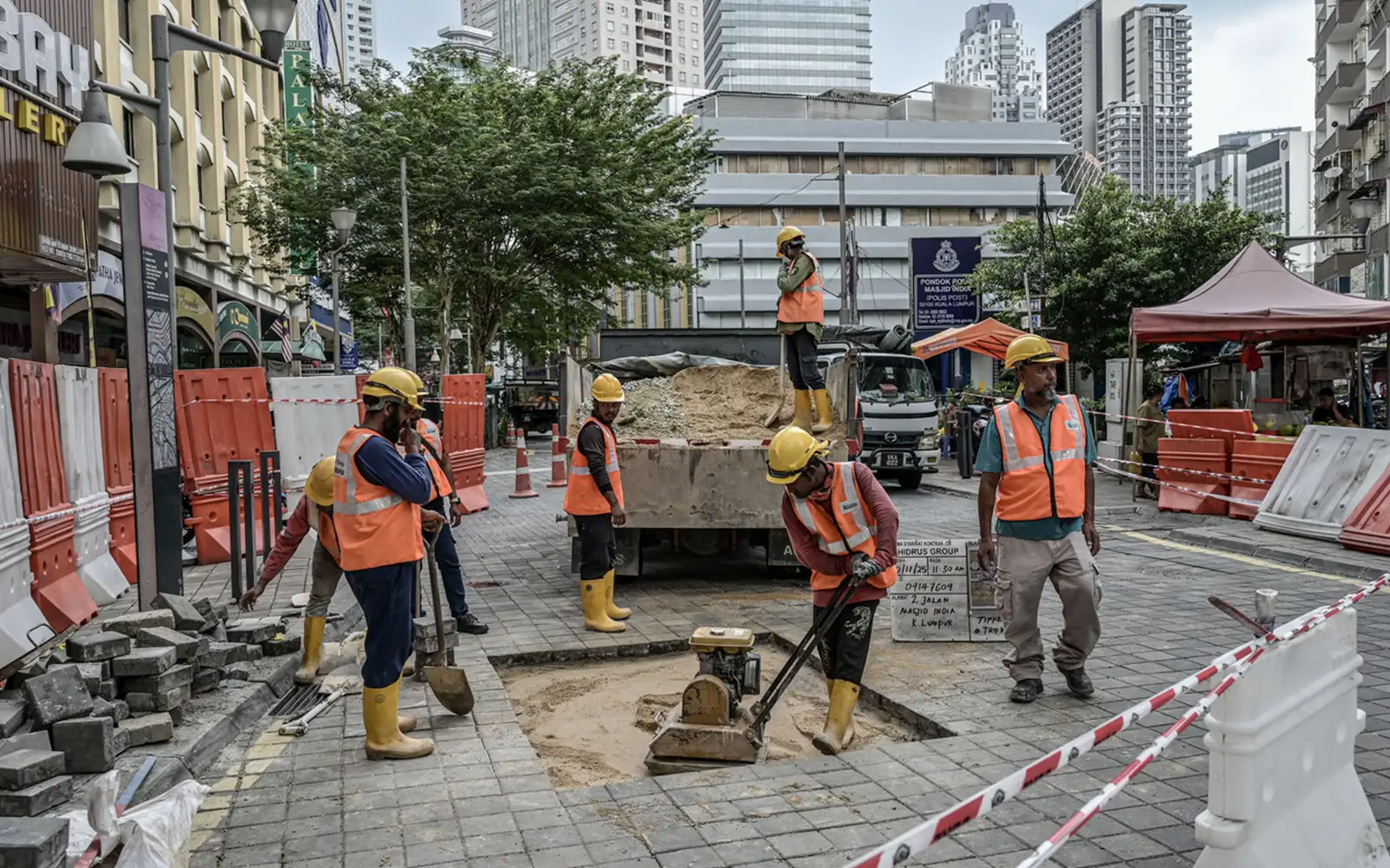 Jalan Masjid India reopens after repairs to subsided road