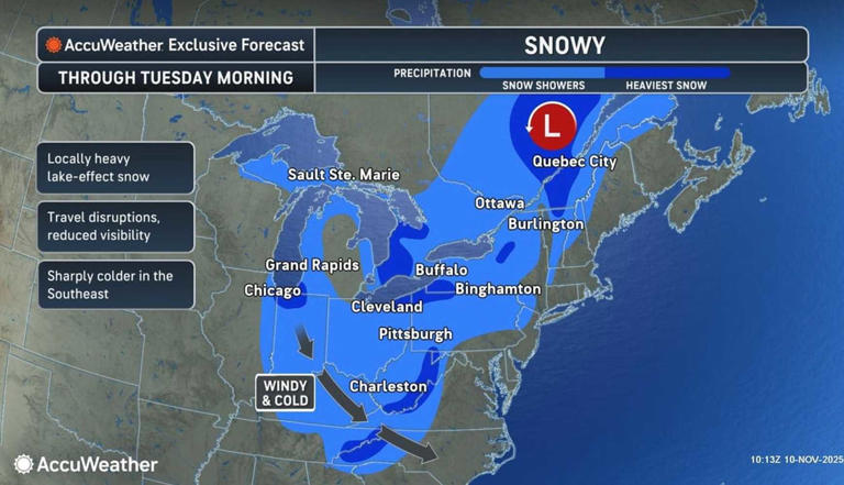 Snowfall Expected In These Parts Of Northeast As Arctic Air Arrives