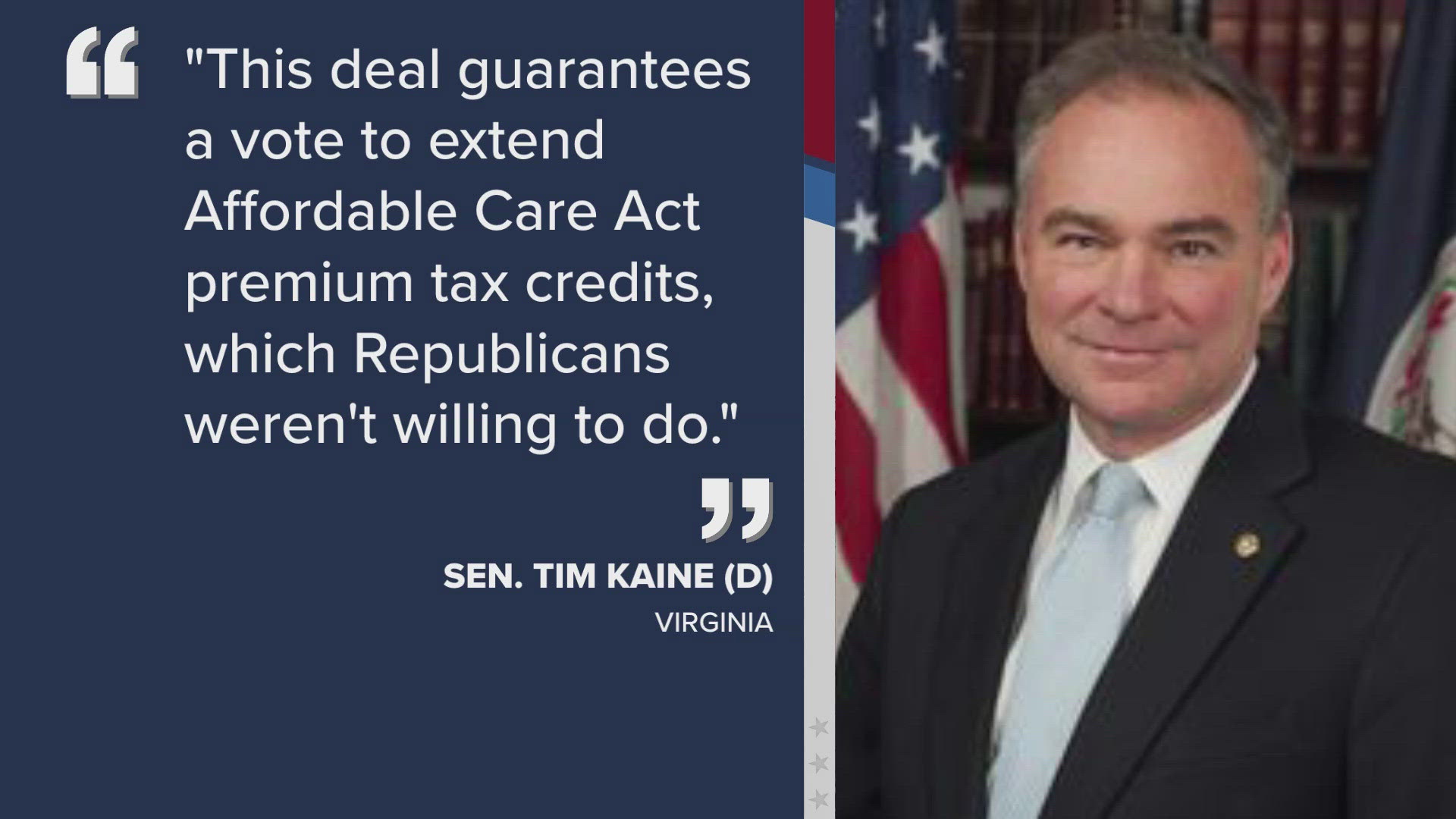 Sen. Tim Kane reacts to vote in favor of the deal to end the government ...
