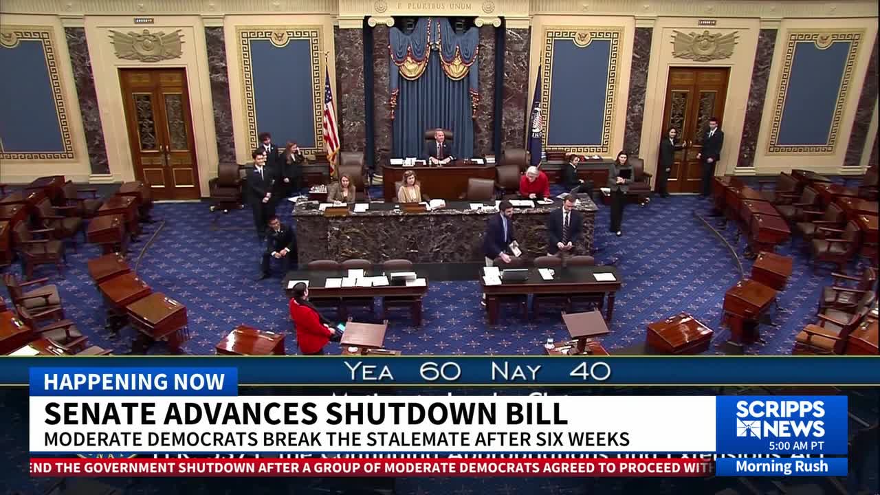 Senate advances shutdown bill but House Democrats push back