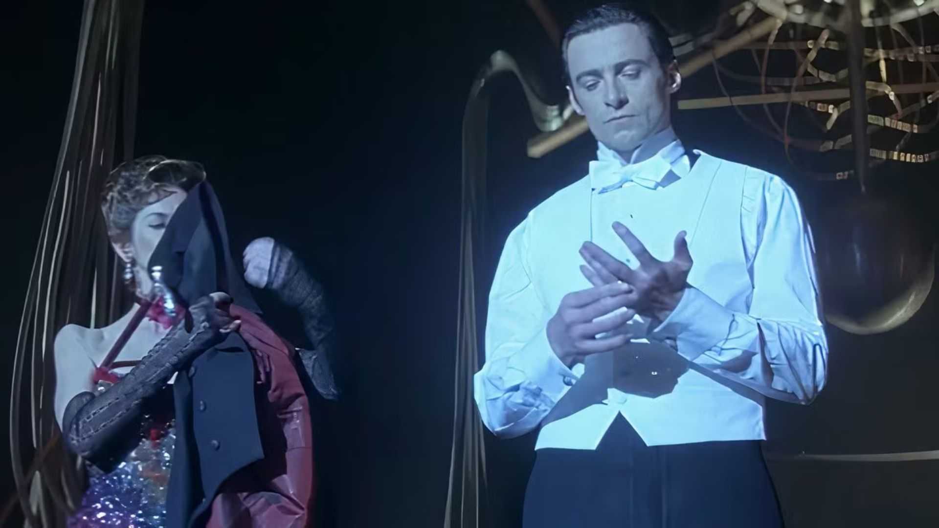 Robert (Hugh Jackman) performing magic in The Prestige