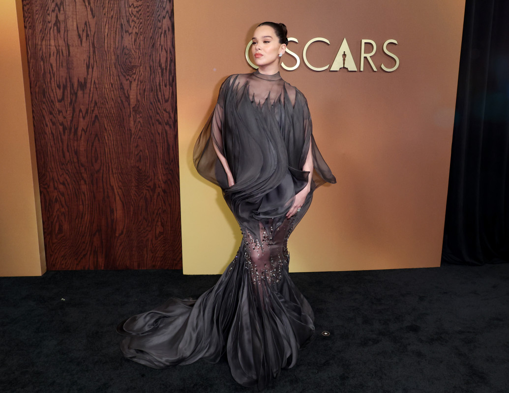 hailee steinfeld red carpet flame dress Hailee Steinfeld Flame Dress