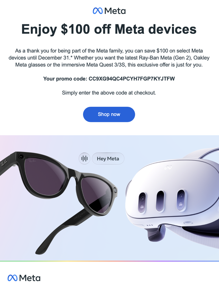 Got a $100 off code from Meta that didn't work? You're not alone — here ...