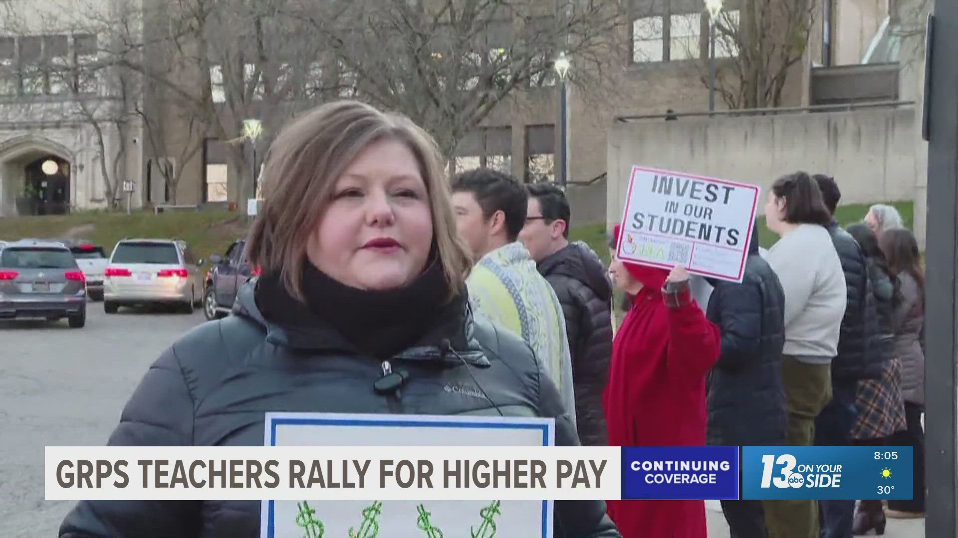 Grand Rapids teachers rally for higher pay amid contract talks