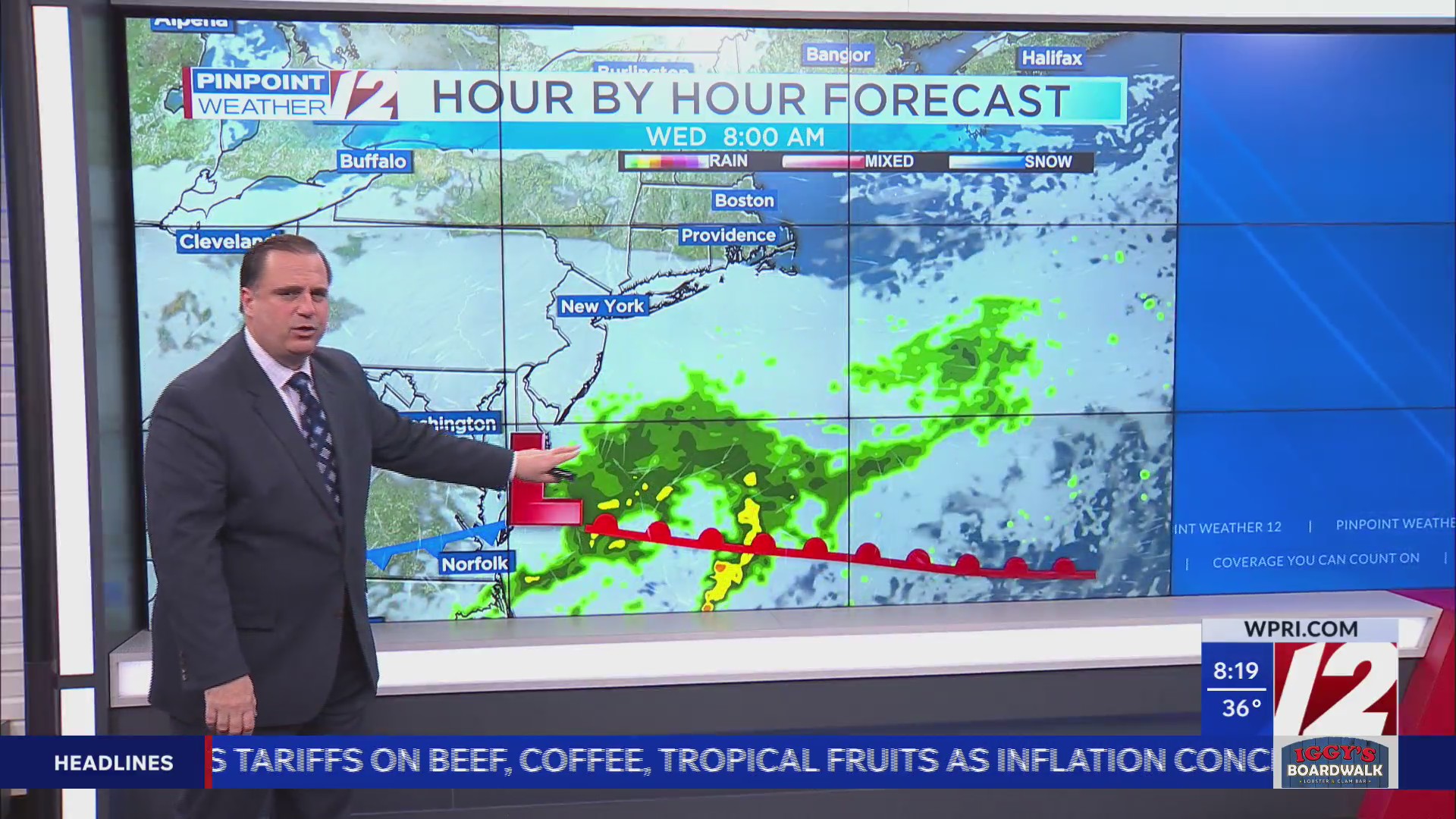 WPRI 12 Weather Forecast for 11/17/25: Cold and windy today