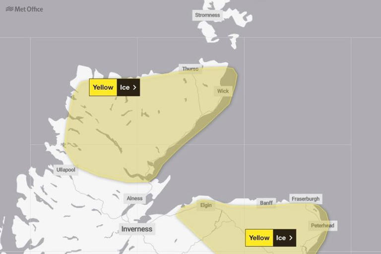 Met Office yellow weather warnings for snow and ice in full as cold ...