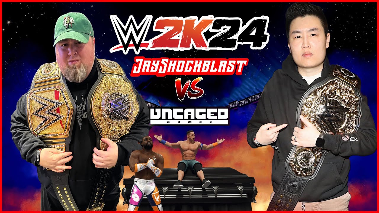 WWE 2K24 casket match Jayshockblast vs Uncagedgamez (John Cena vs ...