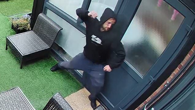 Cheeky burglar smashes way into home before helping himself to a slice ...