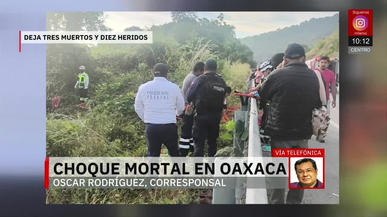 Choque de camión en Oaxaca deja tres muertos y diez heridos