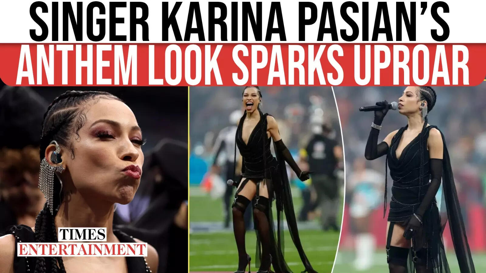 NFL Fans Divided As Karina Pasian’s National Anthem Sparks Outfit