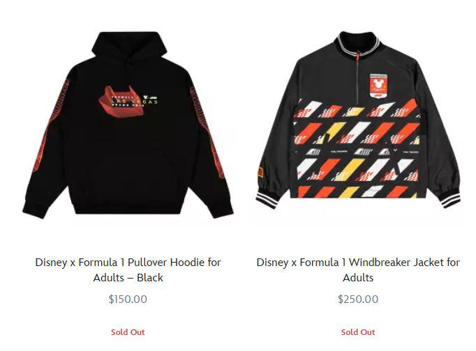 Disney Formula 1 Racing Merchandise Now Available