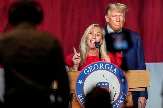 Georgia Rep. Marjorie Taylor Greene blames Trump for hoax pizza ...