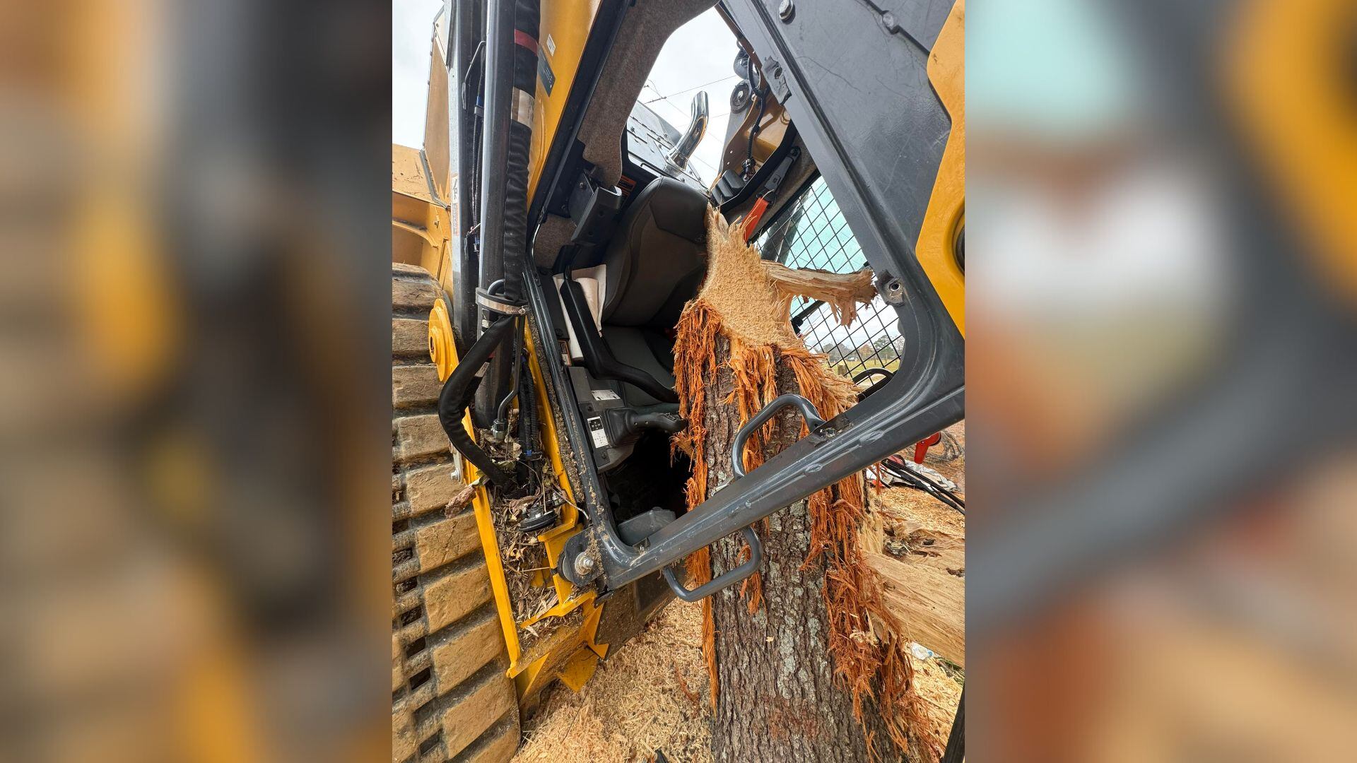 Man rescued after being pinned in machine by large tree in Lawrence County