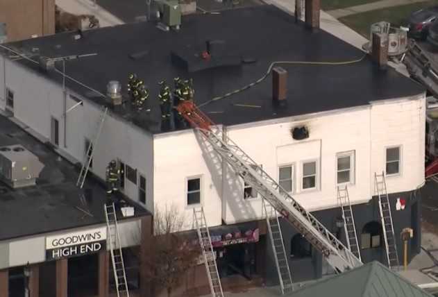 Crews battle 2-alarm fire in mixed-use building in downtown Waltham