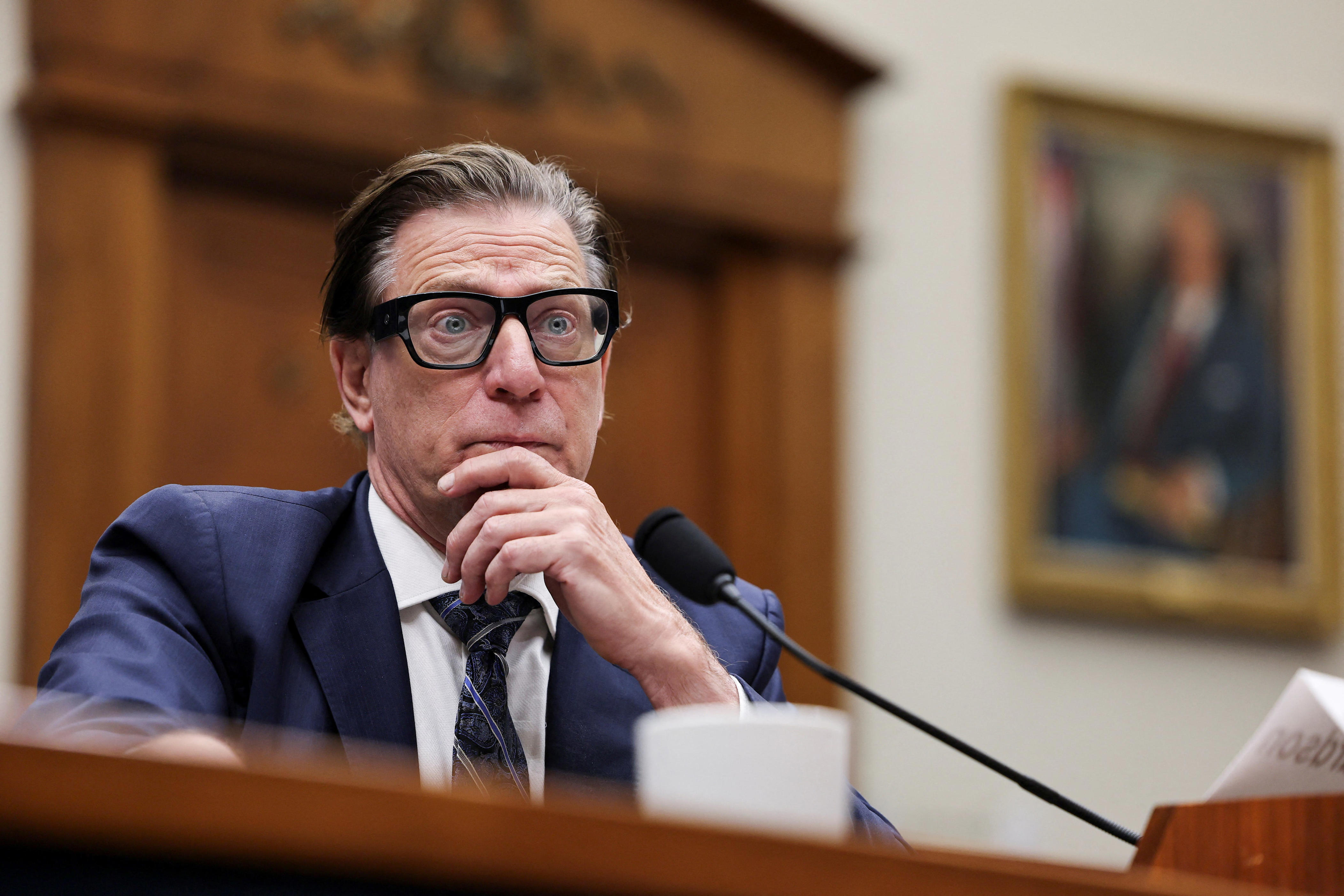 U.S. Acting Director of the Federal Emergency Management Agency (FEMA) David Richardson testifies before the House Transportation and Infrastructure Committee hearing on improving disaster response, on Capitol Hill in Washington, D.C., U.S., July 23, 2025.