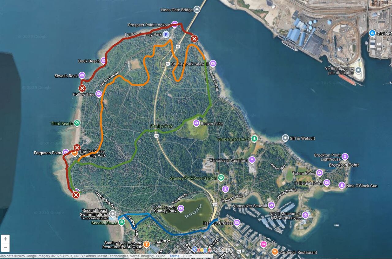 Stanley Park seawall closed from Third Beach to Prospect Point for ...