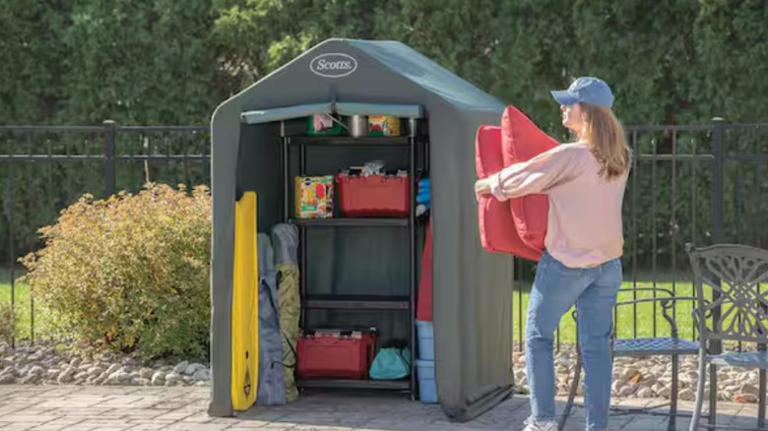 View of 12 Home Depot Storage Sheds Under $200 For Decluttering & Organizing