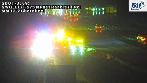 All southbound lanes briefly closed on I-575 in Cherokee County after crash