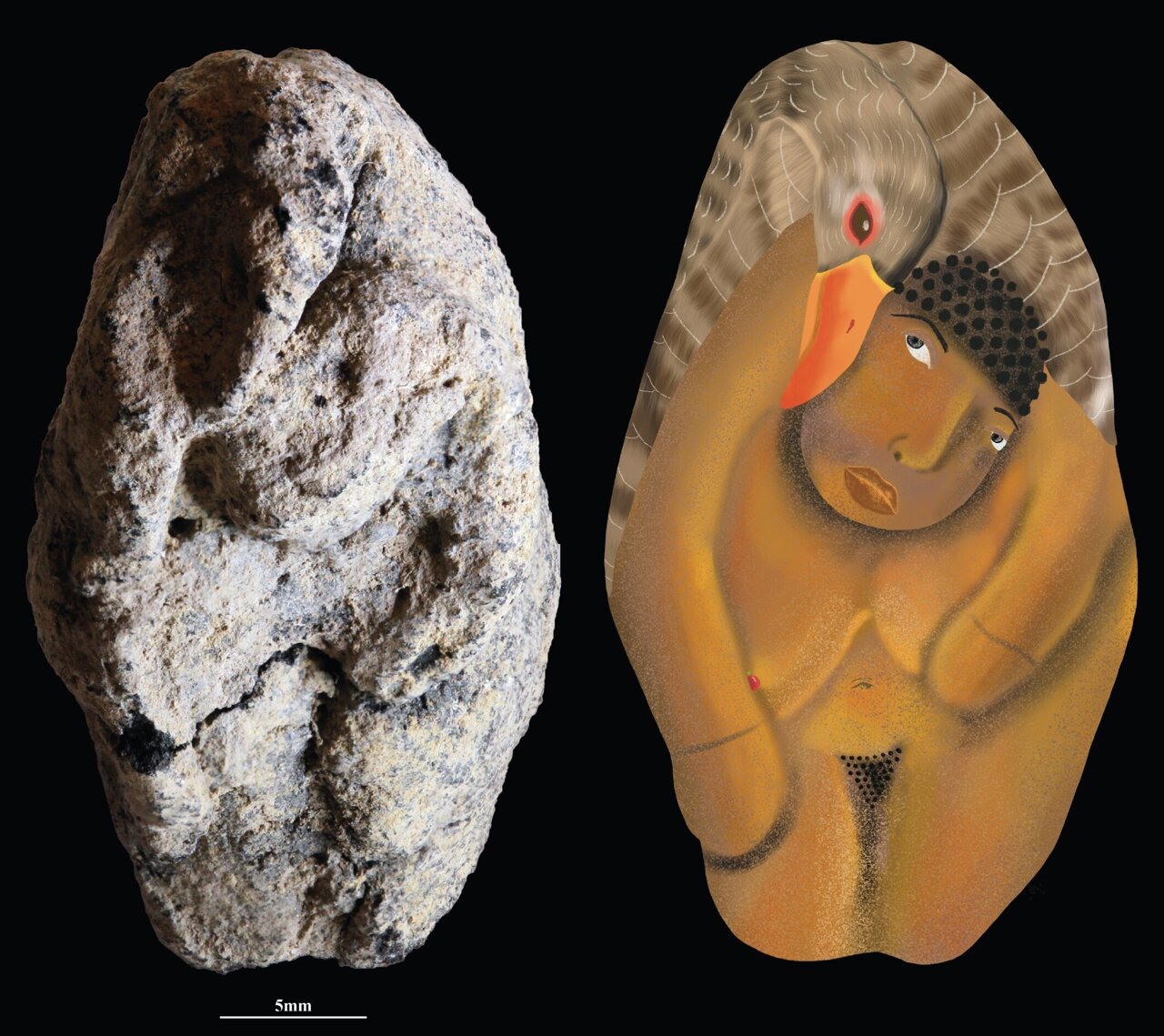 The woman and the goose: A 12,000-year-old glimpse into prehistoric belief