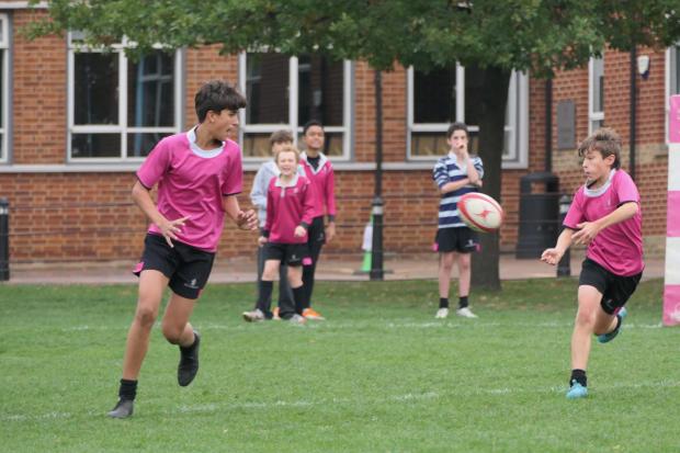 Hundreds of pupils enjoy rugby at town school
