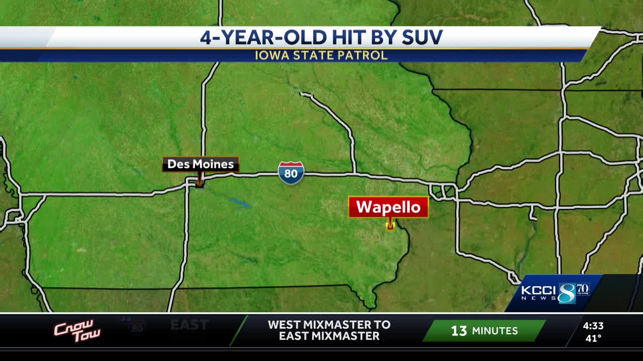 Iowa child seriously injured after being hit by an SUV