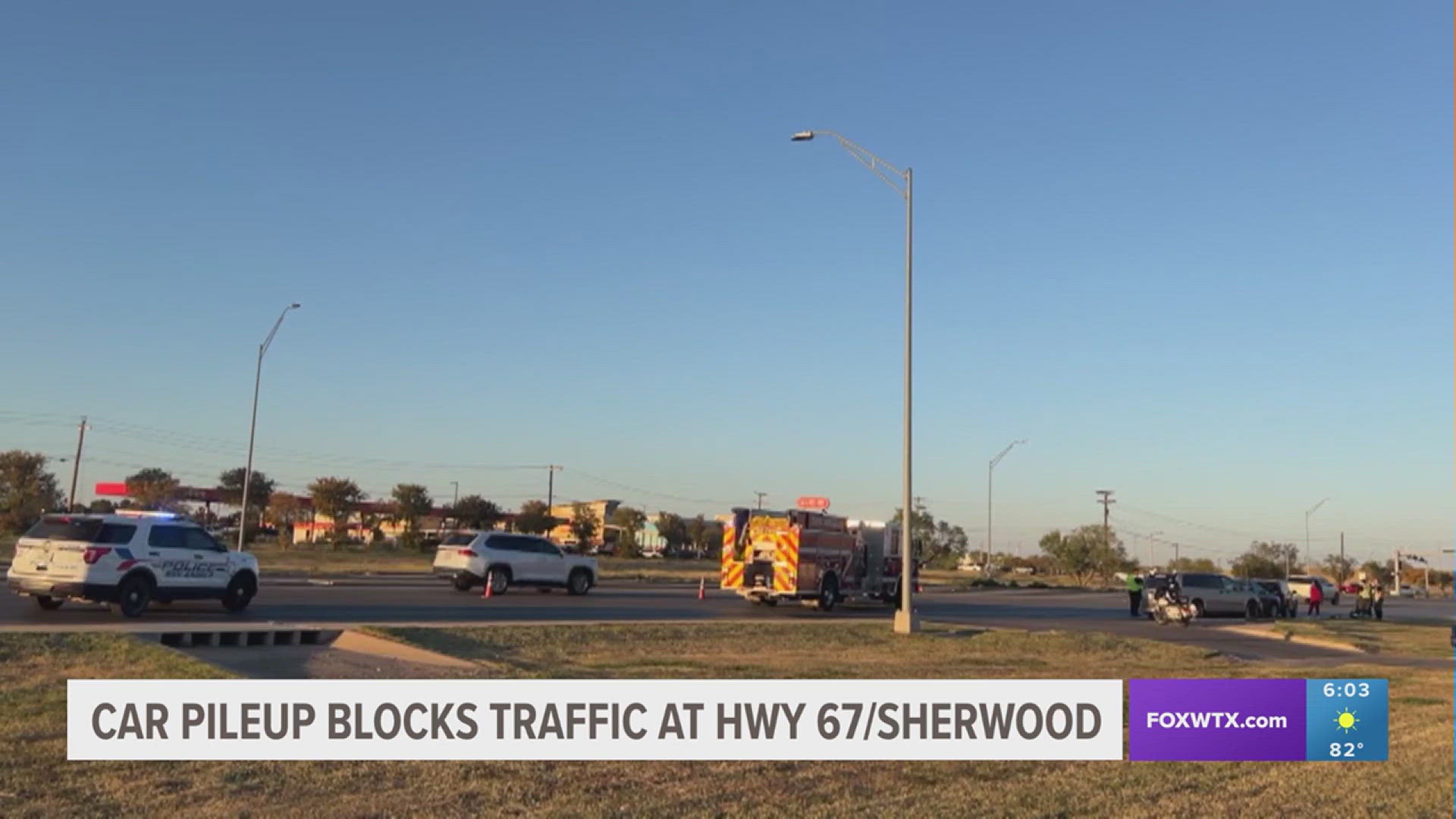 Four Car Pileup Blocks Traffic in San Angelo