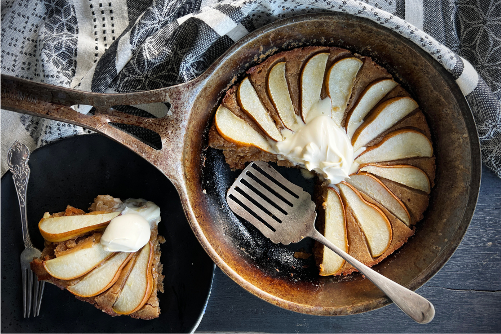 Ginger Pear Pan Pudding