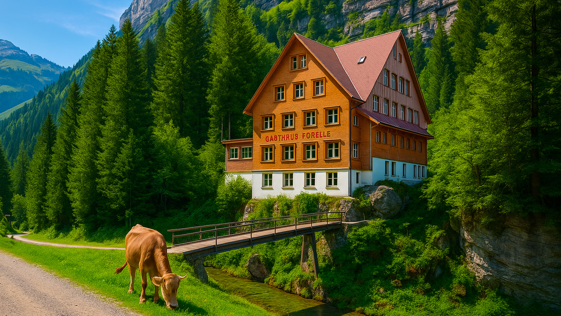 Scenic Switzerland: Hiking to Seealpsee Lake (4K)