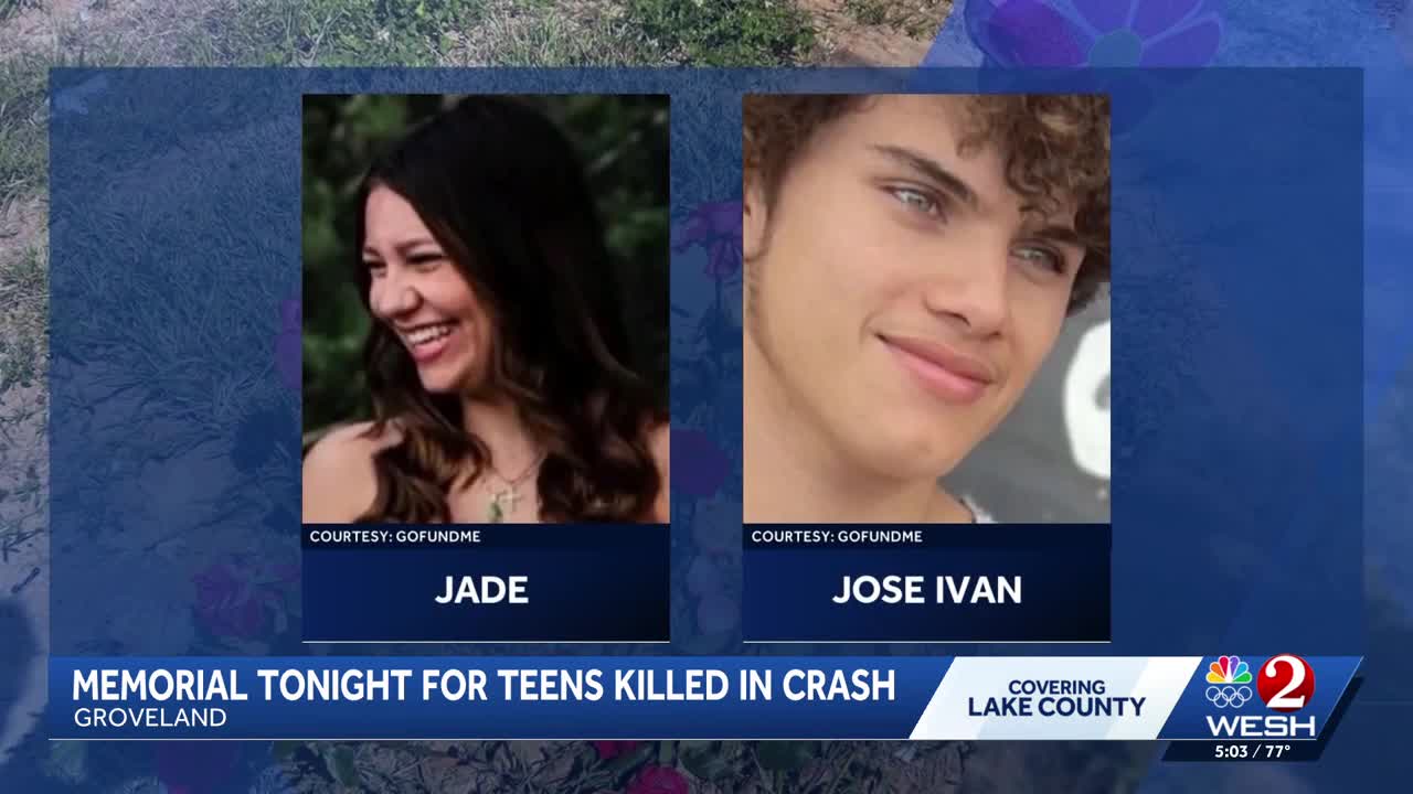 Community holds memorial for 2 teens killed in Lake County crash