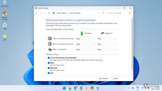 enabling fast startup on Windows 11