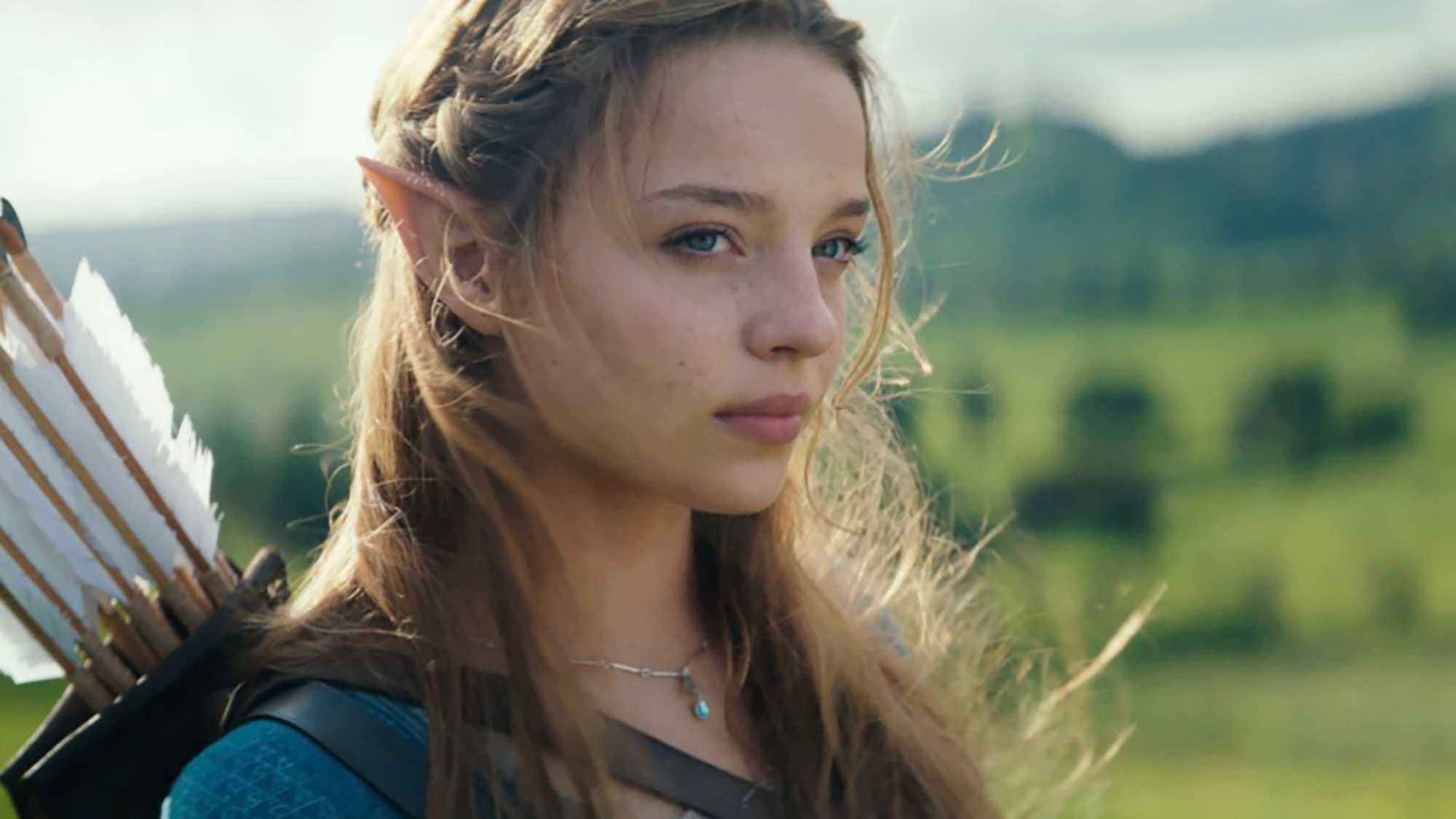 Bo Bragason as Princess Zelda looking resolute with her arrows on her back in The Legend of Zelda
